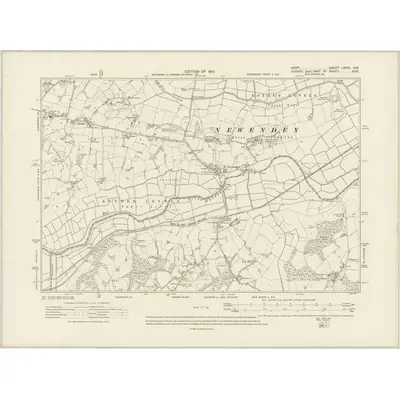 1906 Map of Kent LXXIX.SW, 1910 Print