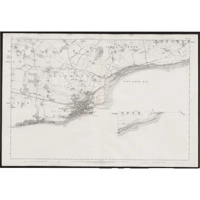 1872 Map of Kent LXXV (inset LXXVI), 1877 Print