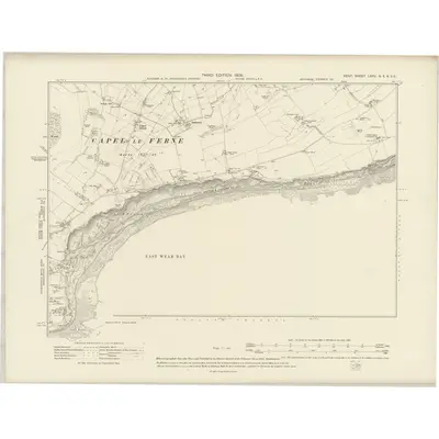 1905 Map of Kent LXXV.NE & SE, 1908 Print