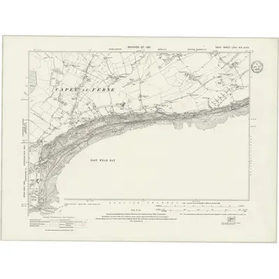 1931 Map of Kent LXXV.NE & SE, 1934 Print