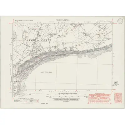 1938 Map of Kent LXXV.NE & SE, 1946 Print