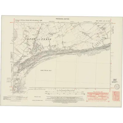1938 Map of Kent LXXV.NE & SE, 1950 Print