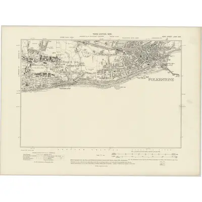 1906 Map of Kent LXXV.SW, 1908 Print