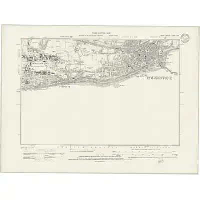 1906 Map of Kent LXXV.SW, 1933 Print