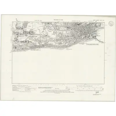 1931 Map of Kent LXXV.SW, 1939 Print