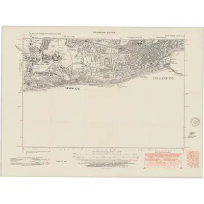 1945 Map of Kent LXXV.SW, 1951 Print