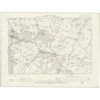 1897 Map of Kent LXXVIII.NE, 1899 Print