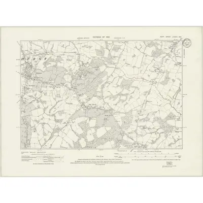 1932 Map of Kent LXXVIII.NE, 1934 Print