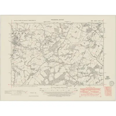 1938 Map of Kent LXXVIII.NE, 1949 Print