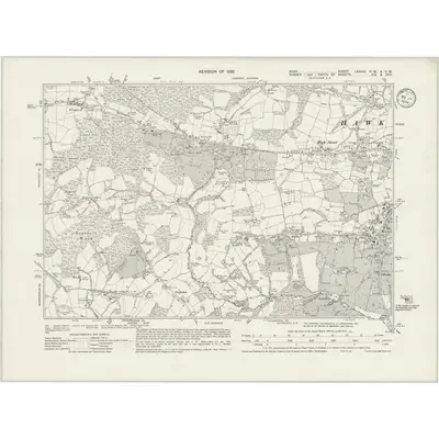 1932 Map of Kent LXXVIII.NW & SW, 1934 Print
