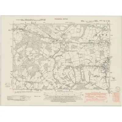 1938 Map of Kent LXXVIII.NW & SW, 1950 Print