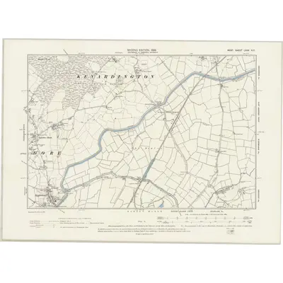 1896 Map of Kent LXXX.NE, 1899 Print
