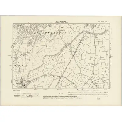 1906 Map of Kent LXXX.NE, 1908 Print