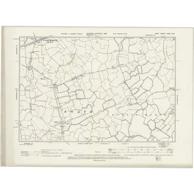 1896 Map of Kent LXXXI.NW, 1899 Print