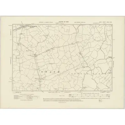 1906 Map of Kent LXXXI.NW, 1908 Print