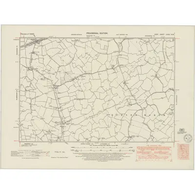 1939 Map of Kent LXXXI.NW, 1949 Print