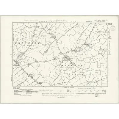 1906 Map of Kent LXXXI.SW, 1939 Print