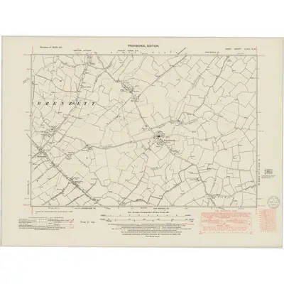 1939 Map of Kent LXXXI.SW, 1950 Print