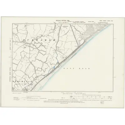 1896 Map of Kent LXXXII.NW, 1899 Print