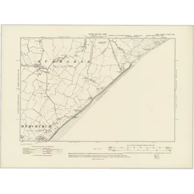 1906 Map of Kent LXXXII.NW, 1908 Print