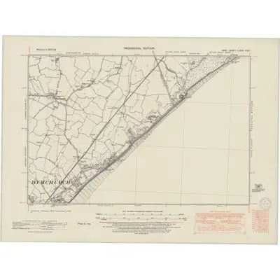1937 Map of Kent LXXXII.NW, 1950 Print