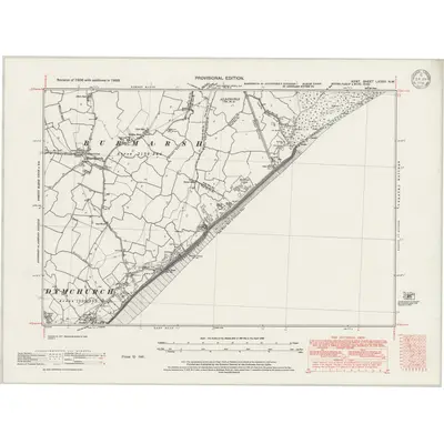 1938 Map of Kent LXXXII.NW, 1946 Print