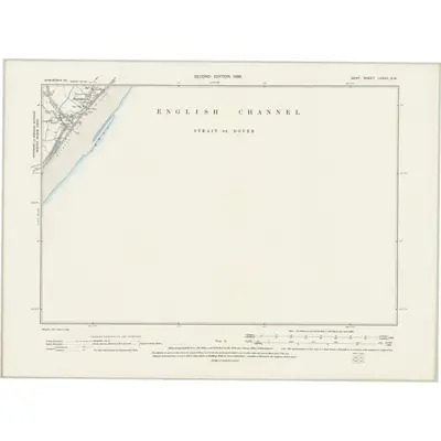 1896 Map of Kent LXXXII.SW, 1899 Print