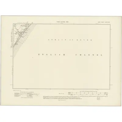 1906 Map of Kent LXXXII.SW, 1908 Print