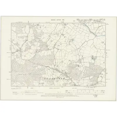 1897 Map of Kent LXXXIIA.NE, 1899 Print