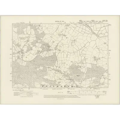 1906 Map of Kent LXXXIIA.NE, 1910 Print