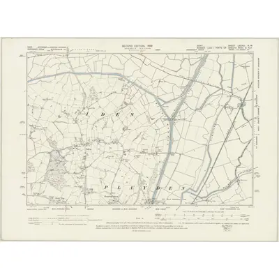1897 Map of Kent LXXXIII.NW, 1899 Print