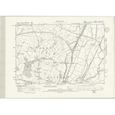 1906 Map of Kent LXXXIII.NW, 1939 Print