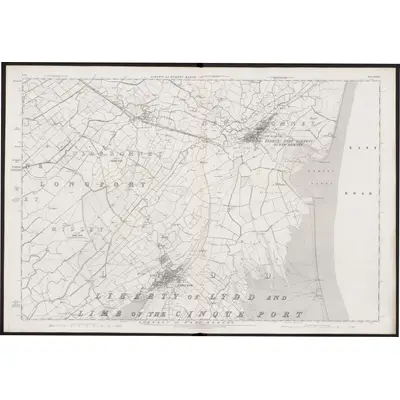 1871 Map of Kent LXXXIV, 1877 Print