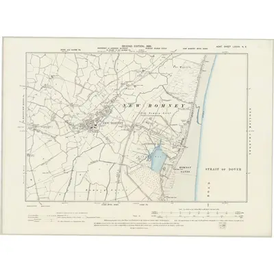 1896 Map of Kent LXXXIV.NE, 1899 Print