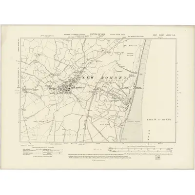 1906 Map of Kent LXXXIV.NE, 1908 Print