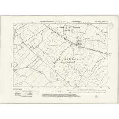 1906 Map of Kent LXXXIV.NW, 1938 Print