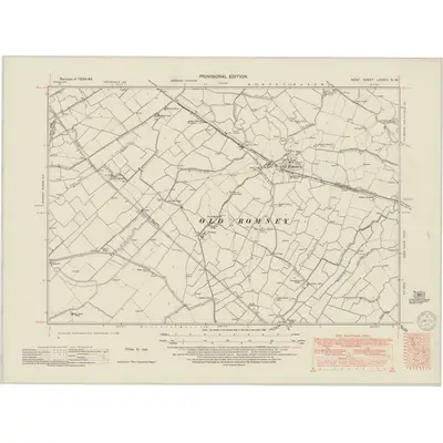 1939 Map of Kent LXXXIV.NW, 1950 Print