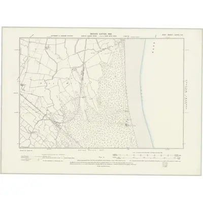 1897 Map of Kent LXXXIV.SE, 1899 Print