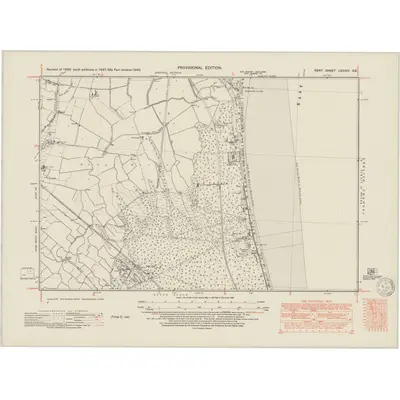 1940 Map of Kent LXXXIV.SE, 1950 Print