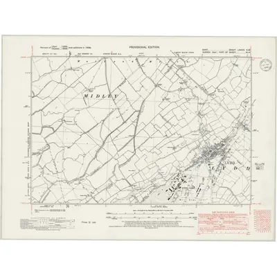 1938 Map of Kent LXXXIV.SW, 1945 Print