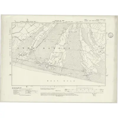 1906 Map of Kent LXXXVI.NW, 1936 Print