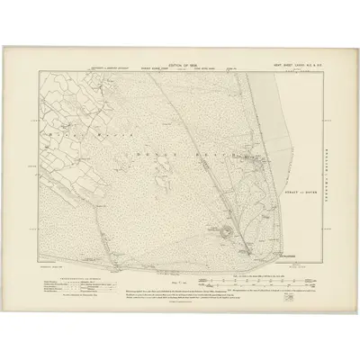 1906 Map of Kent LXXXXVI.NE & SE, 1908 Print