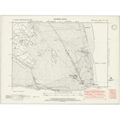 1938 Map of Kent LXXXXVI.NE & SE, 1946 Print