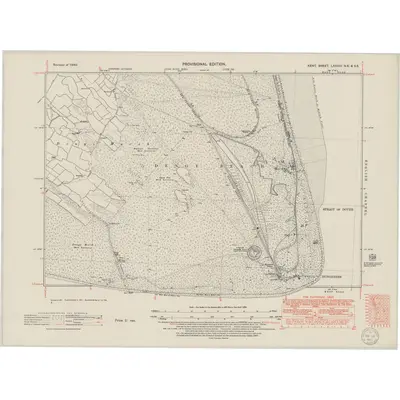 1940 Map of Kent LXXXXVI.NE & SE, 1950 Print