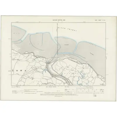 1895 Map of Kent V.SE, 1898 Print