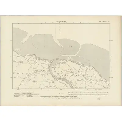 1906 Map of Kent V.SE, 1909 Print