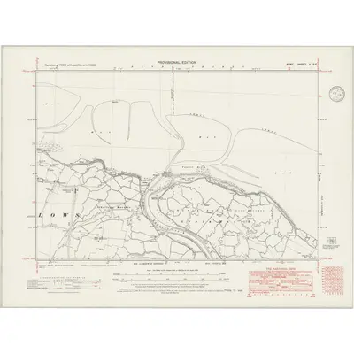 1938 Map of Kent V.SE, 1946 Print