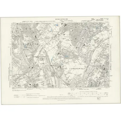 1893 Map of Kent VII.NW, 1898 Print