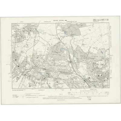 1894 Map of Kent VII.SE, 1898 Print