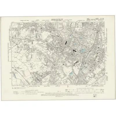 1894 Map of Kent VII.SW, 1898 Print